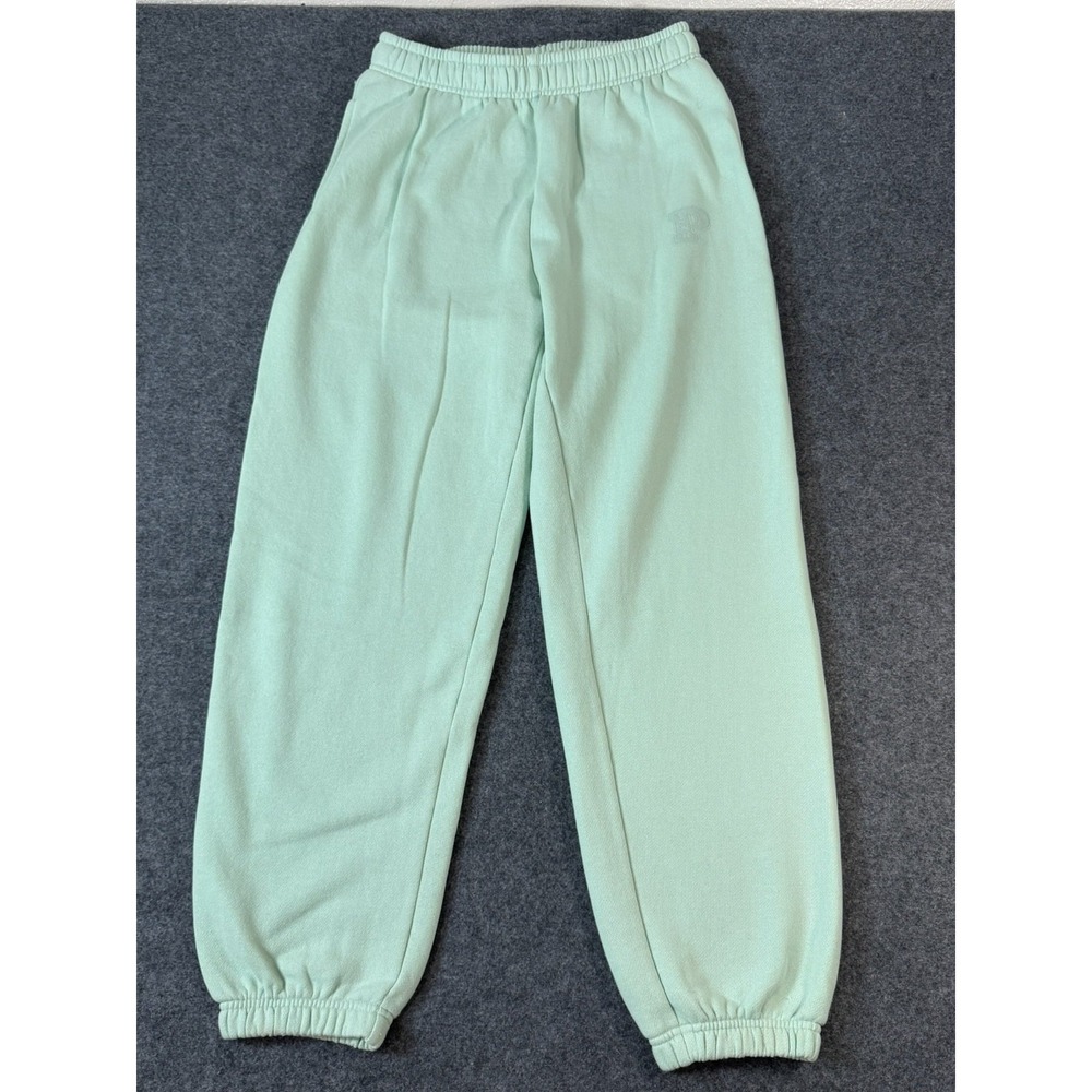 PINK Ivy Fleece Straight-Leg Sweatpants Women Small Mint Green Relaxed Fit